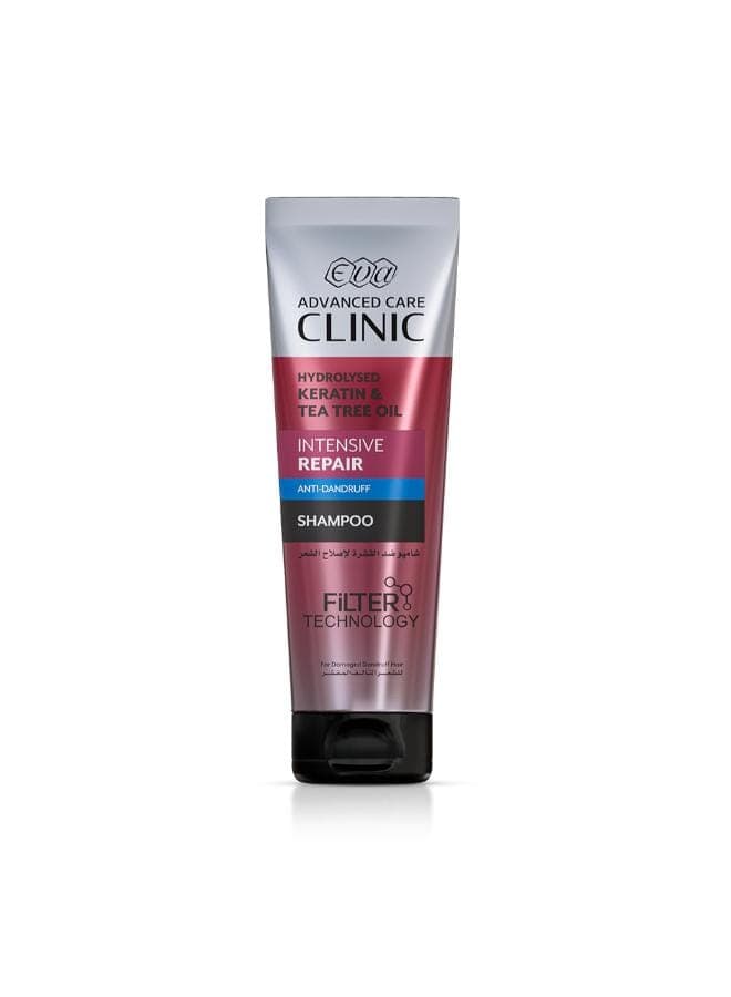 Clinic Intensive Repair Anti-dandruff Shampoo with Keratin & Tea Tree Oil for Damaged Hair 230ml