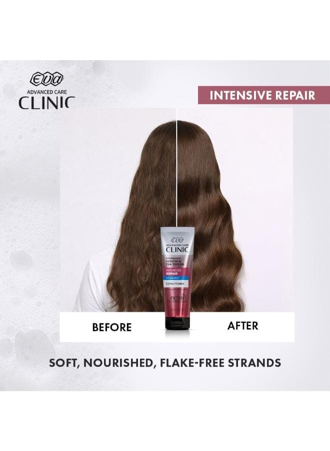 Clinic Intensive Repair Anti-dandruff Conditioner with Keratin & Tea Tree Oil for Damaged Hair 230ml (٤)