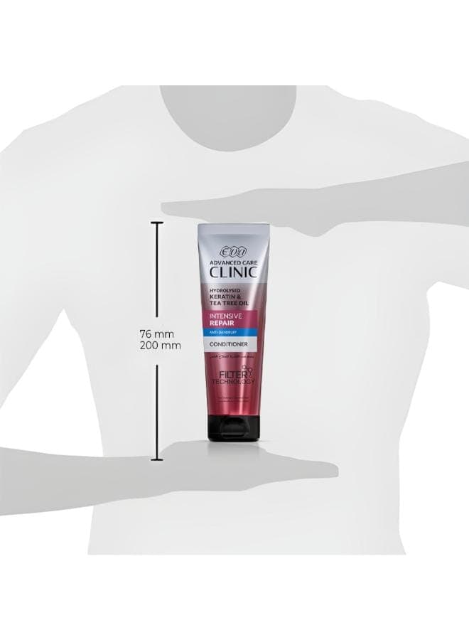 Clinic Intensive Repair Anti-dandruff Conditioner with Keratin & Tea Tree Oil for Damaged Hair 230ml (١٠)