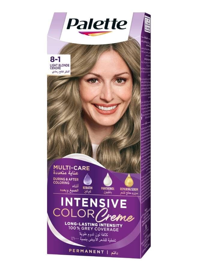 Intensive Color Crème 8-1, Light Blonde Cendre 50, 50 & 10ml Chemical Hair Dyes