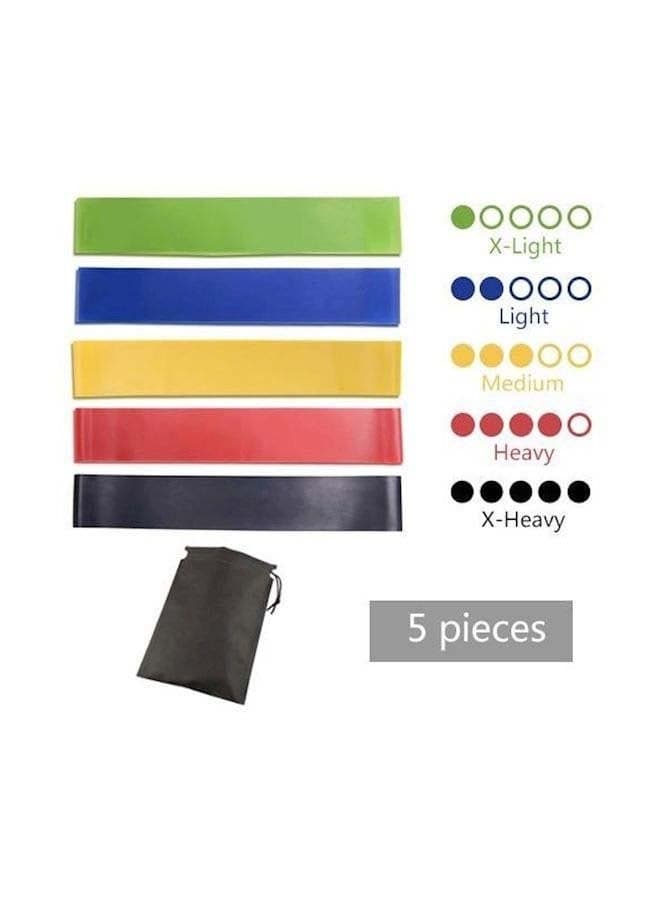 Set Of 5 Crossfit Latex Resistance Bands 0.37pound 0.37pound Exercise & Fitness Accessories (٥)