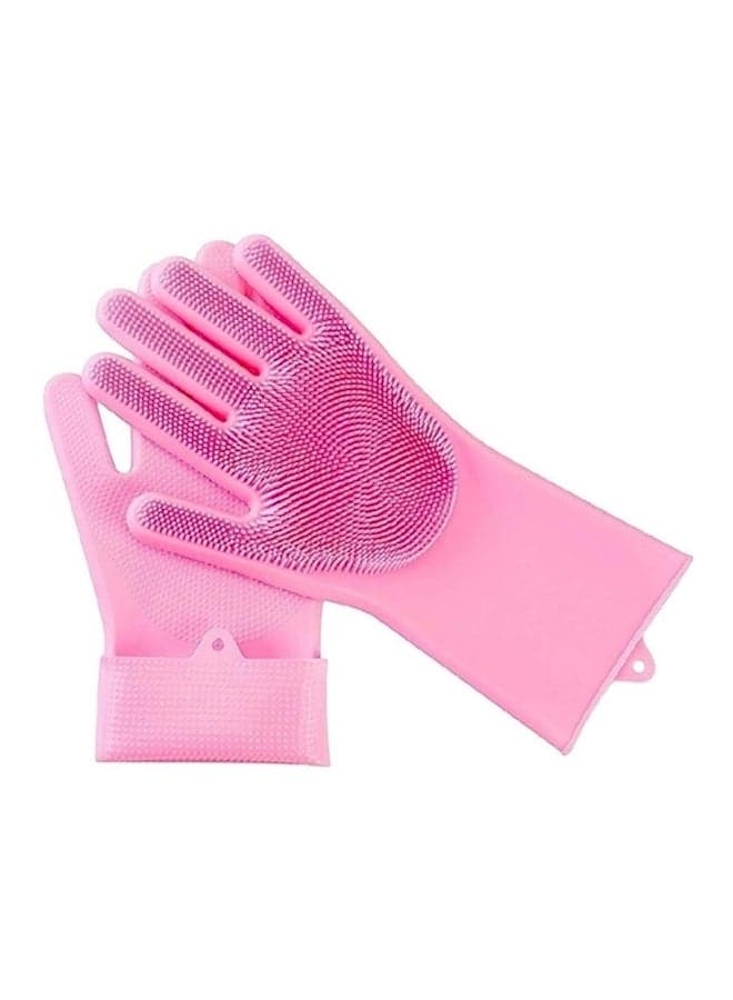 Dishwashing Rubber Gloves Pink Safety & Security Gloves