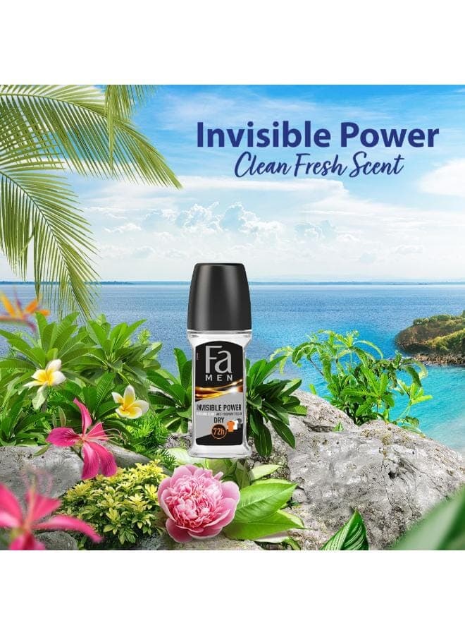 Fa Anti-Perspirant  Roll-On Invisible Power For Men 50ml Deodorants & Antiperspirants (٥)