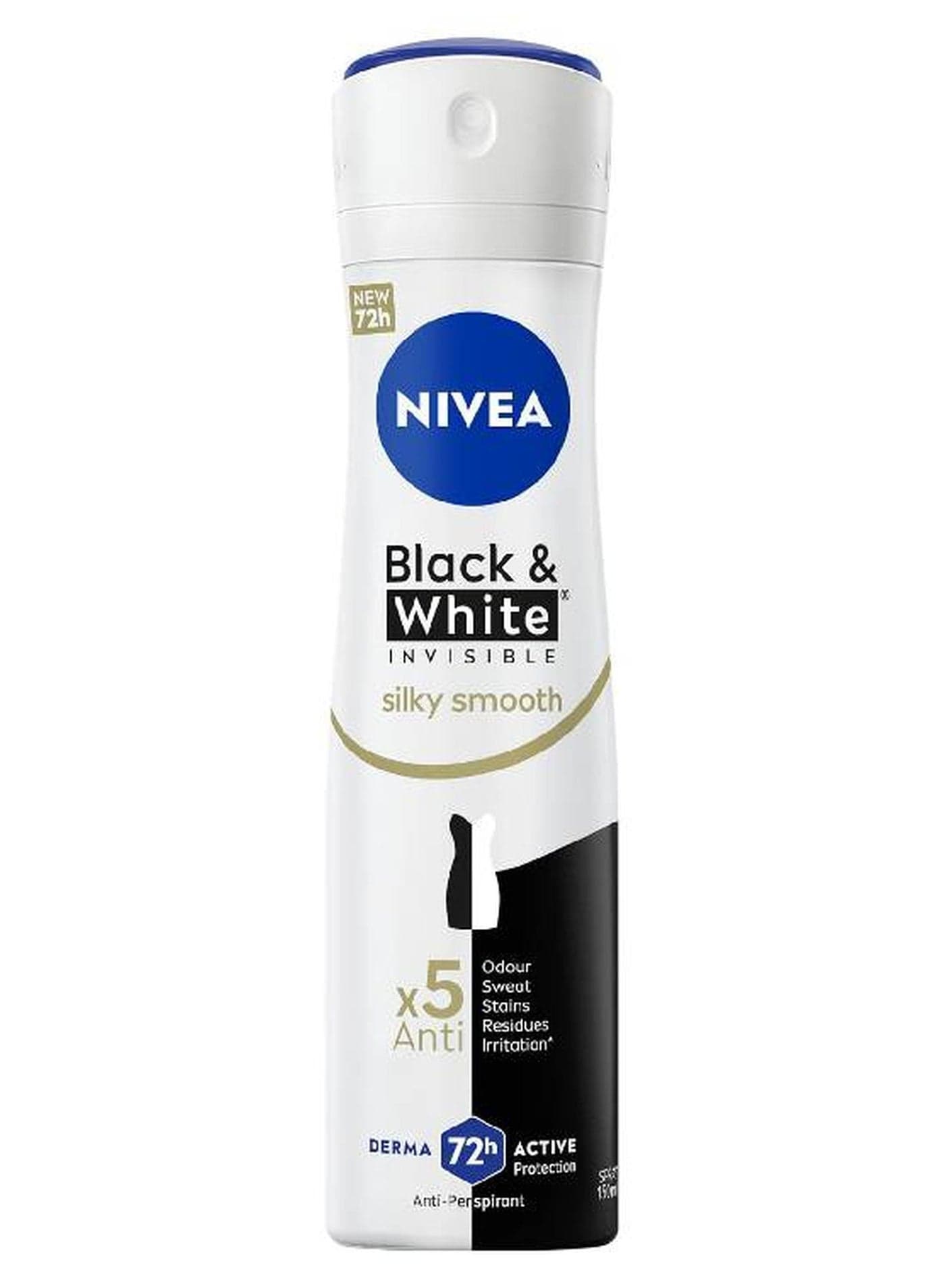 Black And White Invisible Silky Smooth, Antiperspirant Spray For Women 150ml Deodorants & Antiperspirants