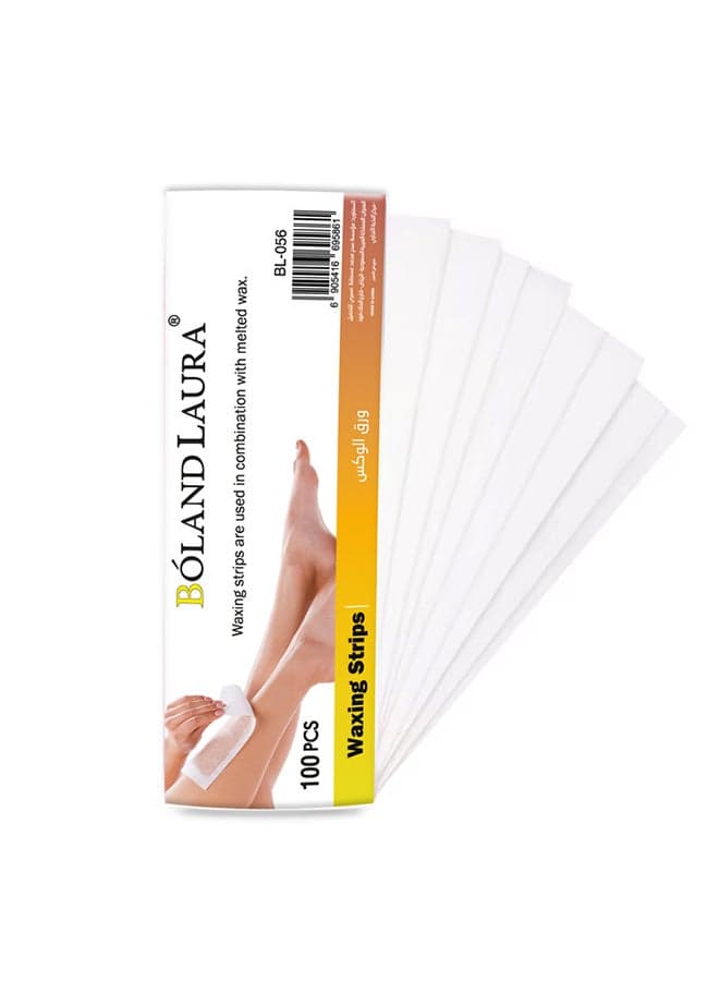 100-Piece Depilatory Hair Removal Wax Paper Set White 30grams Waxing