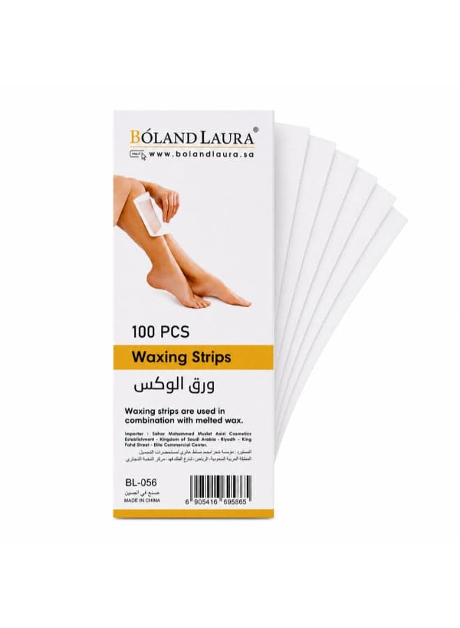 100-Piece Nonwoven Hair Removal Wax Strip White Shaving Accessories