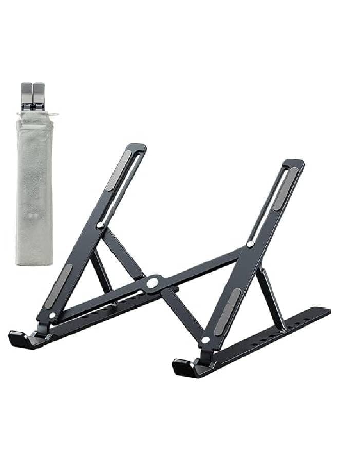 Adjustable Aluminum Laptop Stand Silver Desk Accessories & Workspace Organizers (٧)