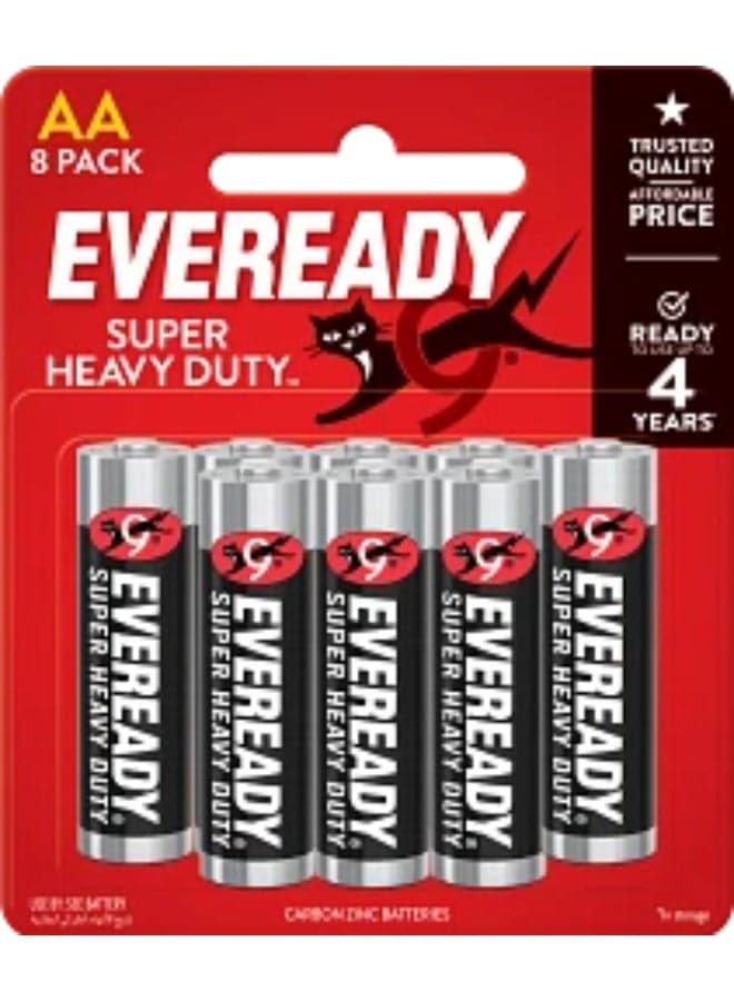 8 AA Black Blister Card Household Batteries