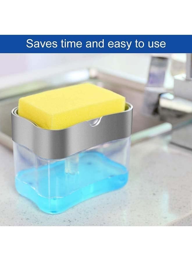 Soap Pump Dispenser And Sponge Holder For Kitchen Assorted Kitchen Utensils & Gadgets (٣)