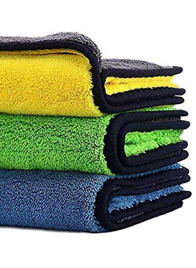 Pack Of 3 Car Drying Microfiber Towel Cleaning Cloths (٥)