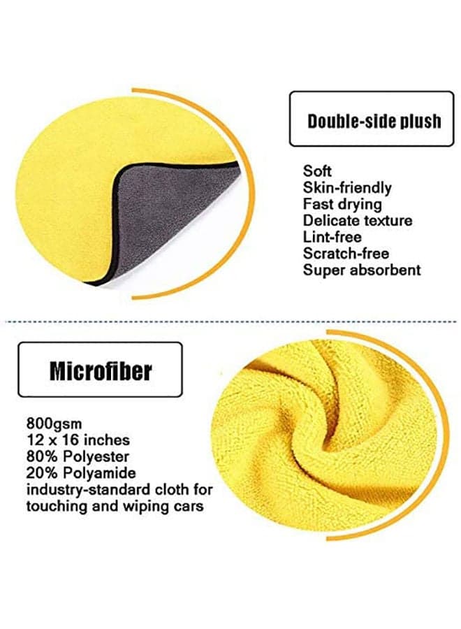 Pack Of 3 Car Drying Microfiber Towel Cleaning Cloths (٣)