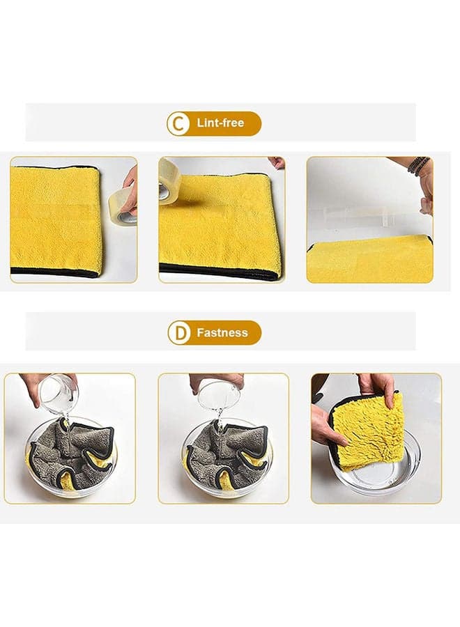 Pack Of 3 Car Drying Microfiber Towel Cleaning Cloths (٤)