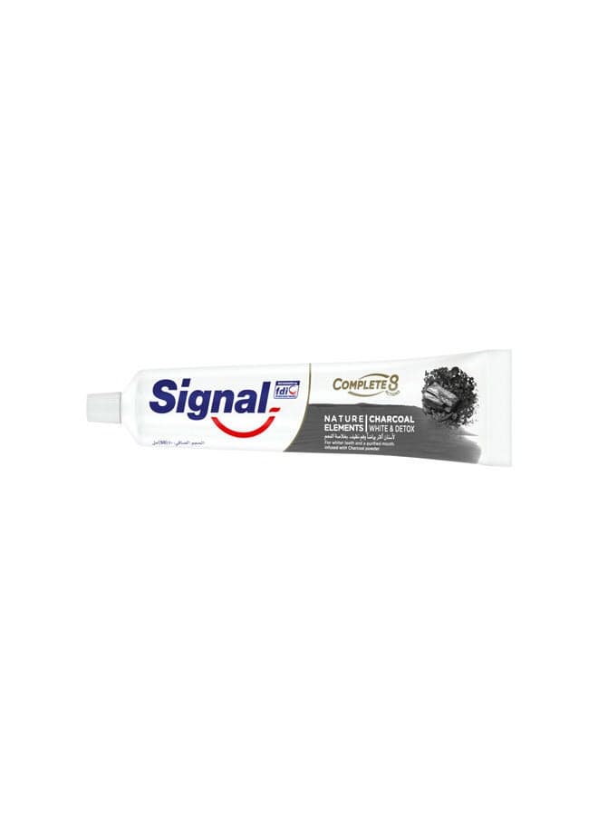 Signal Natural Toothpaste Complete 8 Charcoal WhiteBlueRed 50ml (٣)
