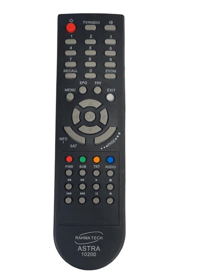 Astra 10200 HD Receiver Remote Control Black TV Remote Controls