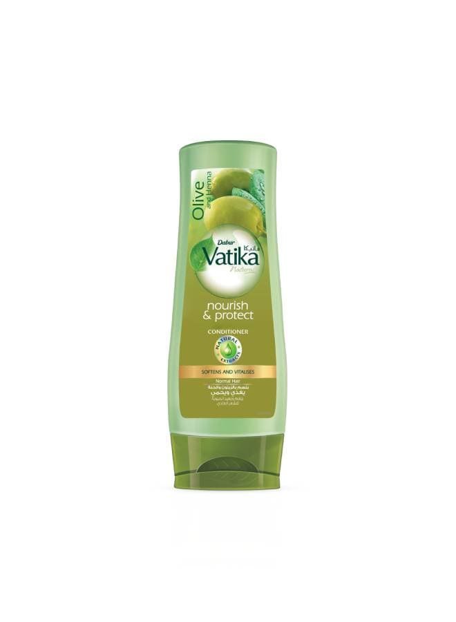 Vatika Naturals Nourish & Protect Conditioner | Olive & Henna Conditioning Cream | Softens & Vitalizes | For Normal Hair 360ml
