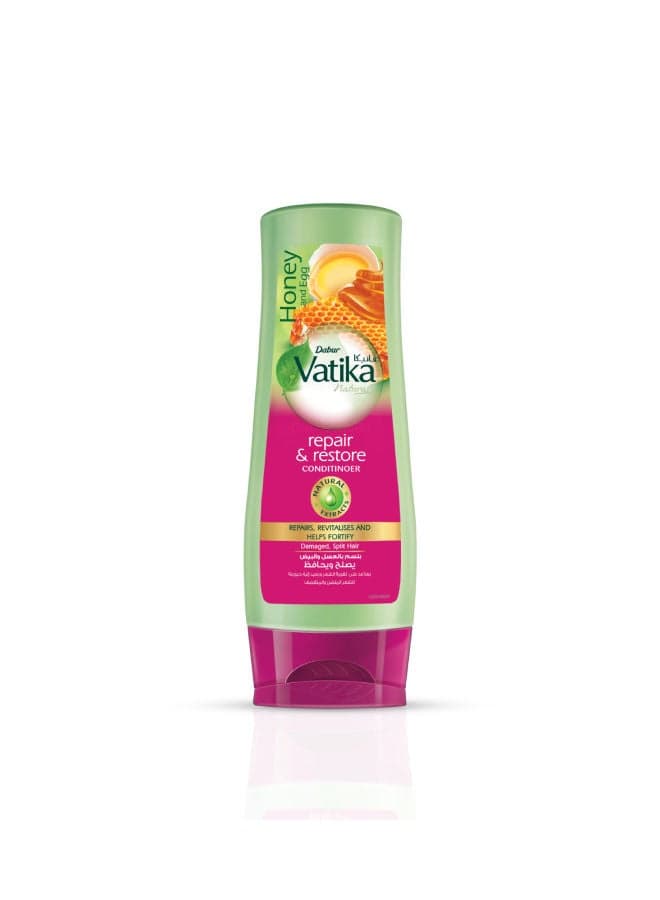 Vatika Naturals Repair & Restore Conditioner | Honey & Egg with Natural Extracts | Repairs & Revitalises Damaged & Split Hair 360.0ml