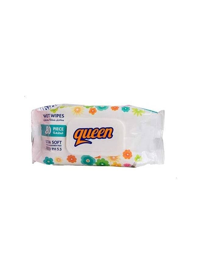Ultra Soft Scented wet wipes - 80 Wipes White Cleaning Wet Wipes