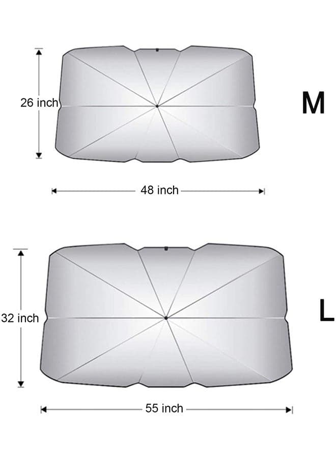 Foldable Sunshade Umbrella Cover For Car Sun Protection (٥)