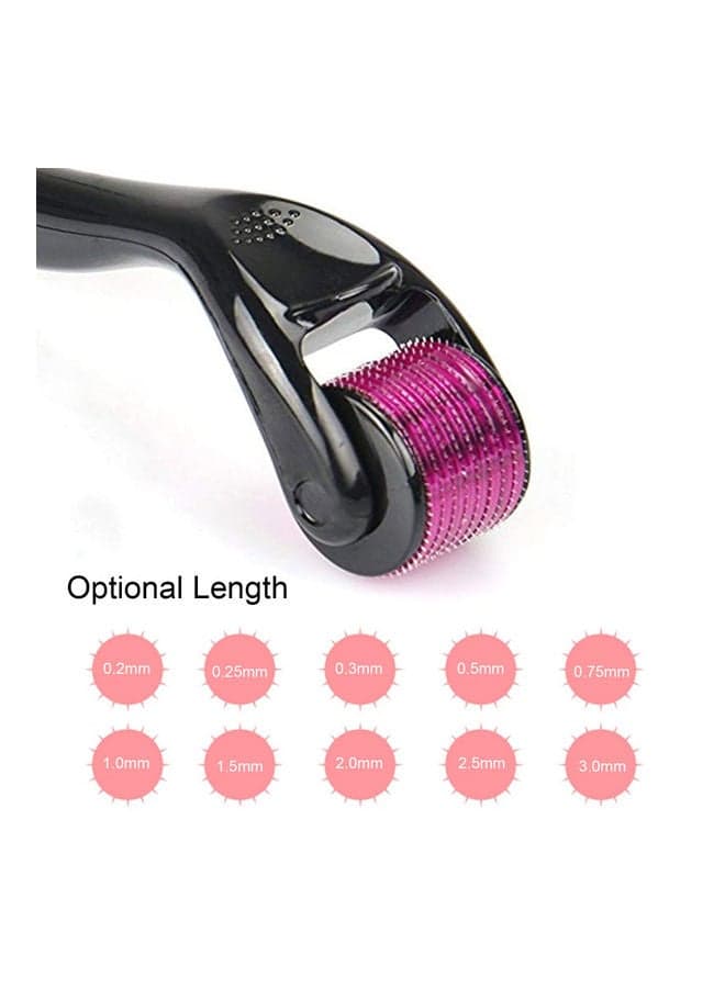 Micro-Needle Roller with 540-Needles for Hair Regrowth and Beard Growth Black/Pink (5)