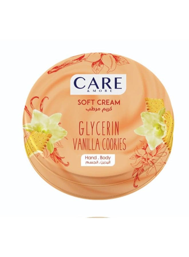 Soft Cream With Glycerin Vanilla & Cookies Orange 75ml Face Moisturizers