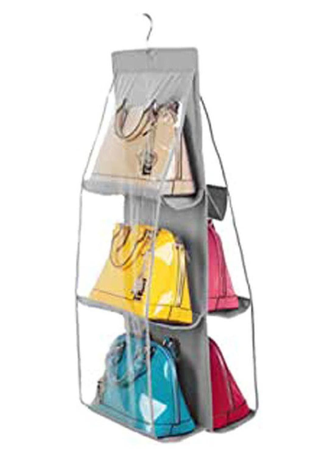 Hanging Bag Organizer For Closet Grey Closet Systems