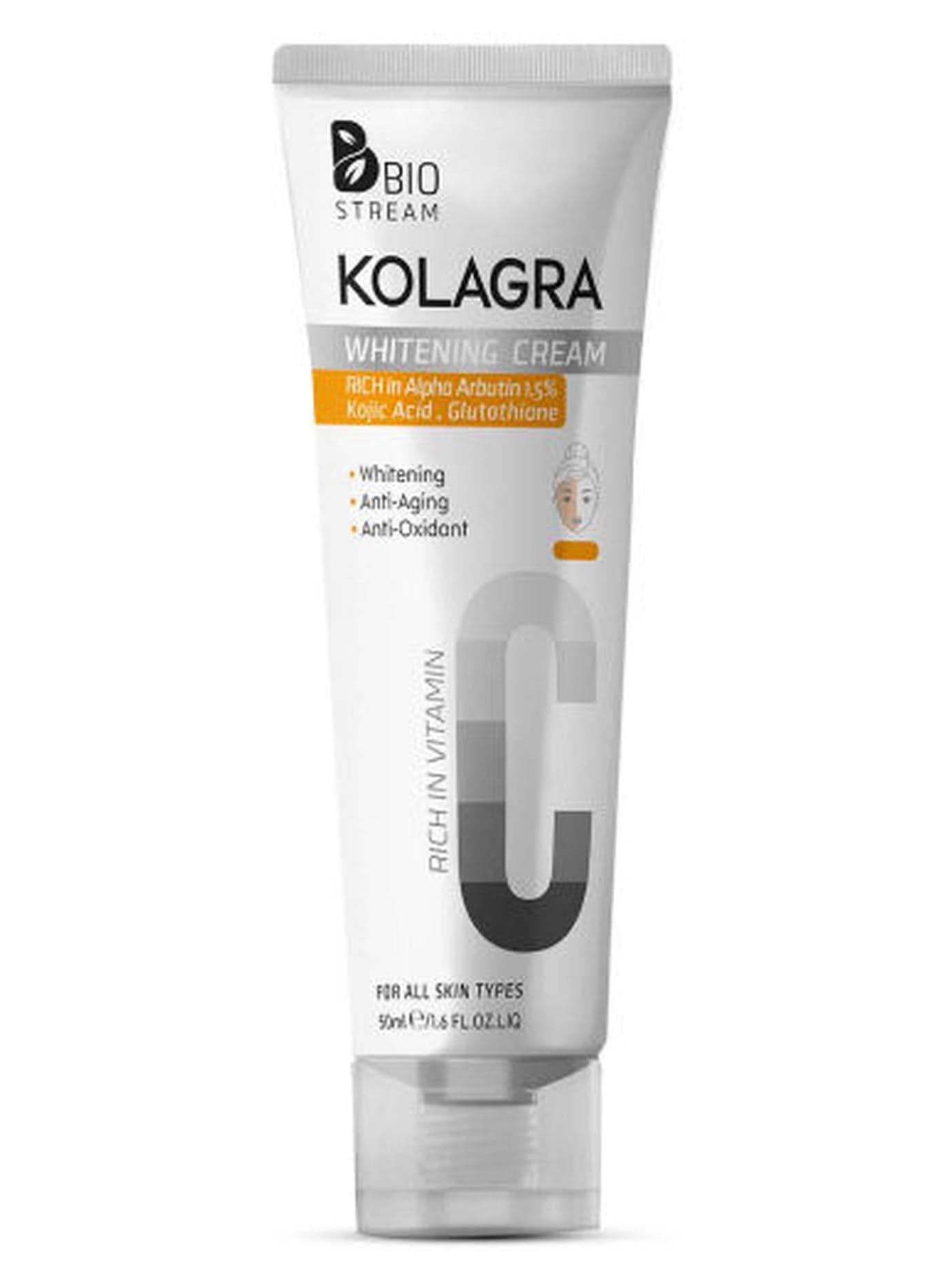 Kolagra Whitening Cream For Face With Alpha Arbutin White 50ml Whitening/Lightening Treatment