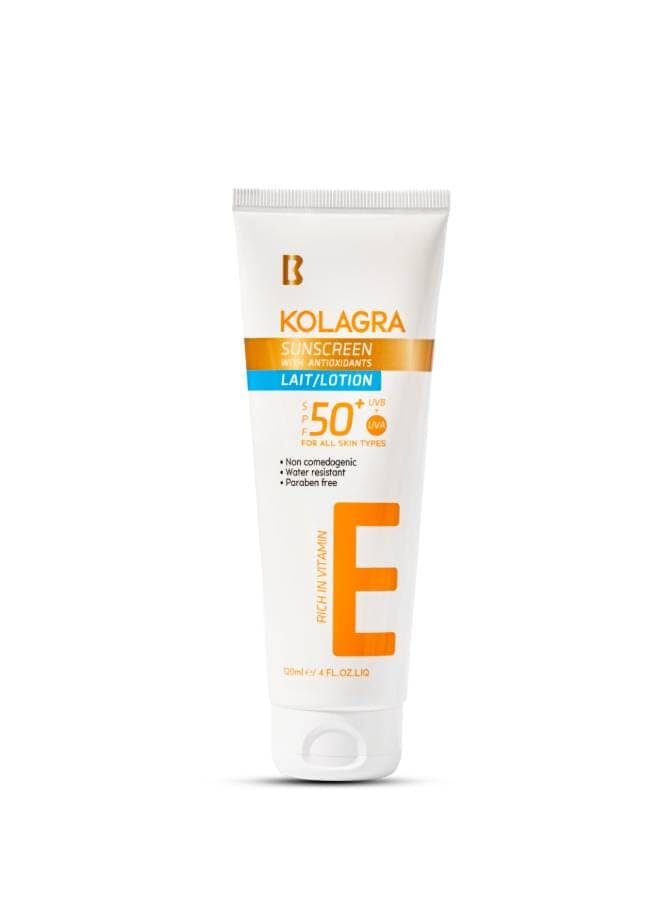 Kolagra Sun Lotion Spf50+ White 120ml Sunscreen