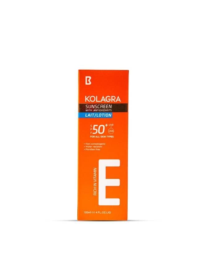 Kolagra Sun Lotion Spf50+ White 120ml Sunscreen (٤)