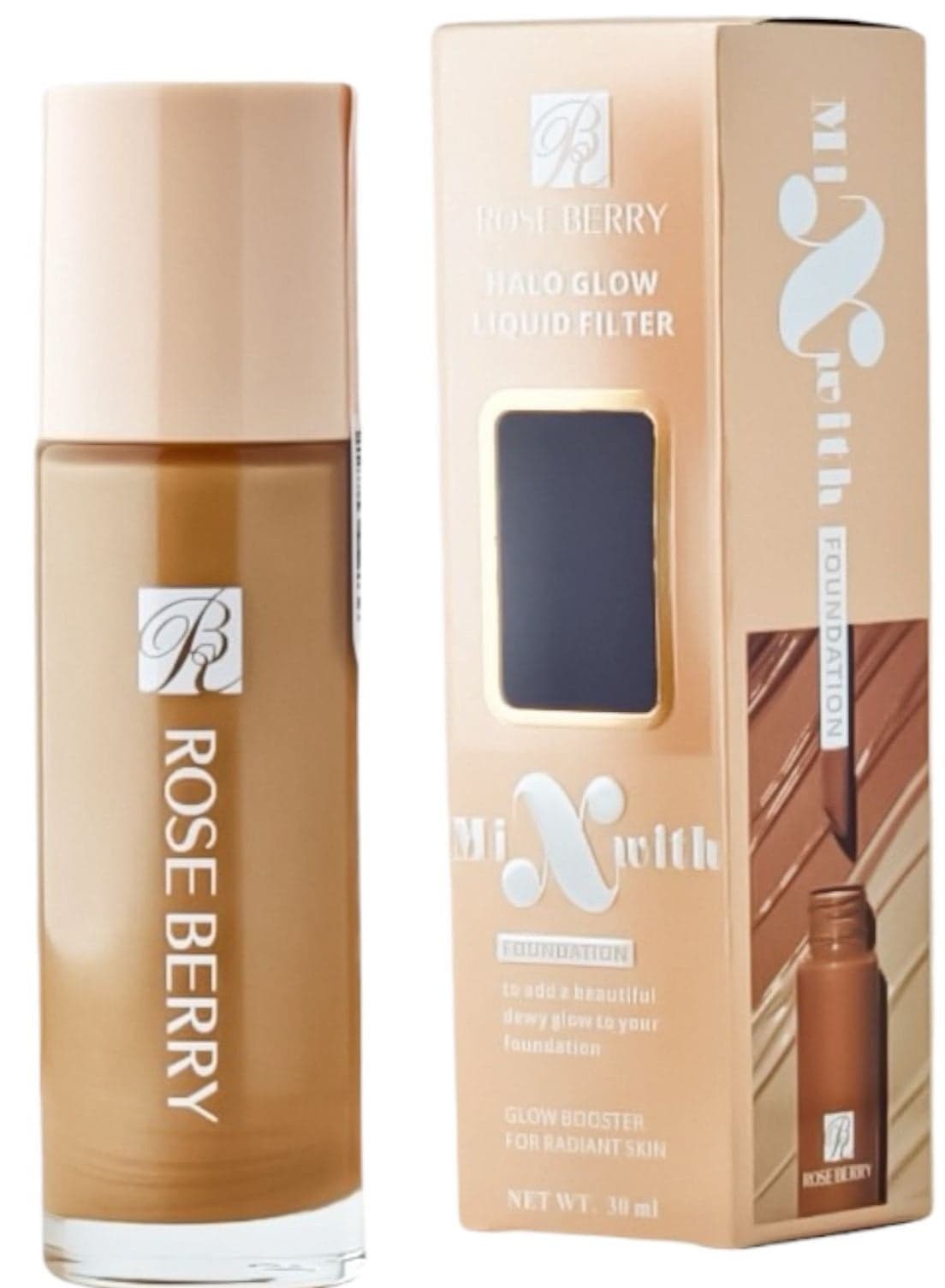 Halo Glow Liquid Filter Mixuith Foundation 03 Light Medium