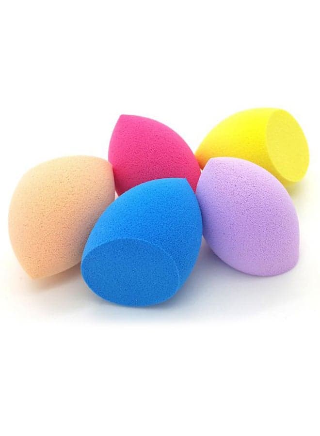 5-Piece Foundation Sponges Red/Pink/Blue Make Up Sponges