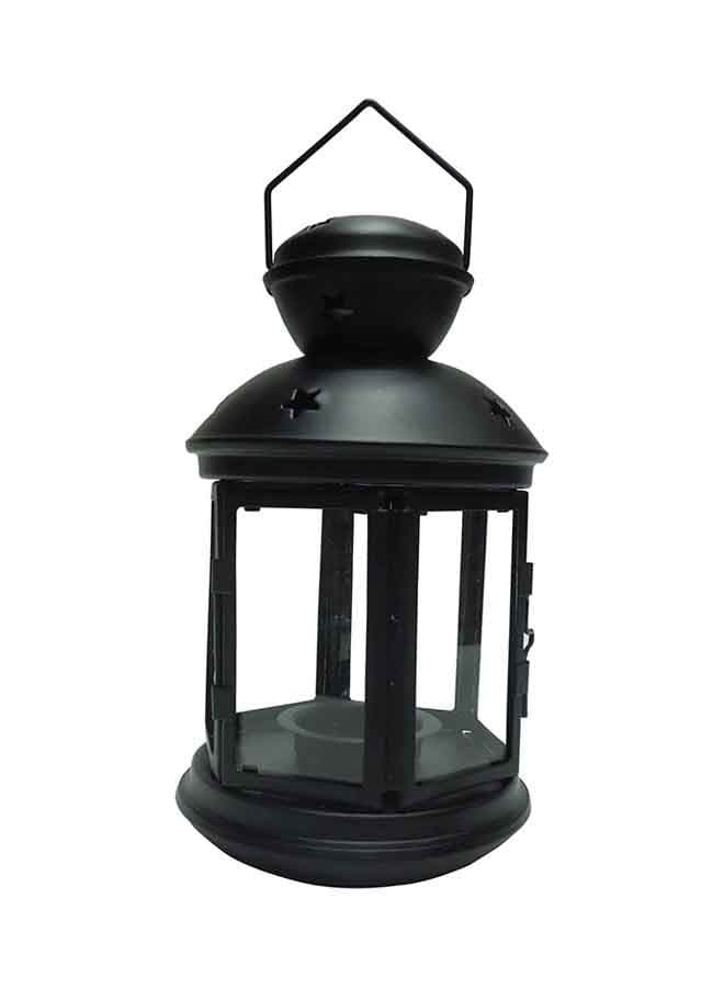 Ramadan Lantern Candle Holder Black 21x12cm