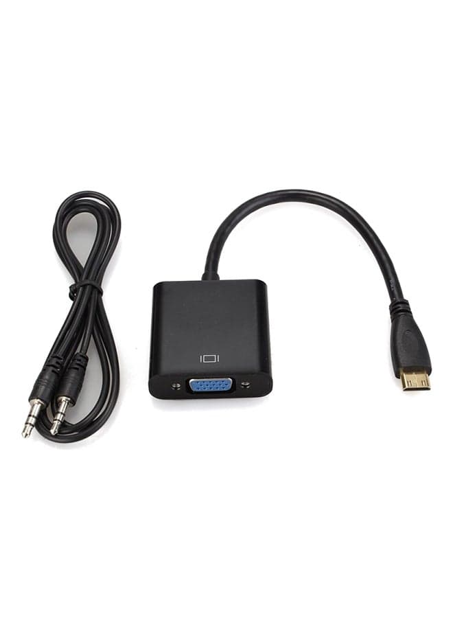 HDMI Male To VGA Female Video Cable Adapter Black