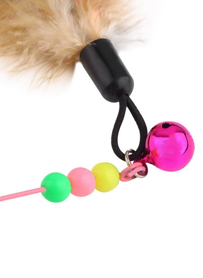 Wire Chaser Wand Teaser Feather Toy Multicolour (4)