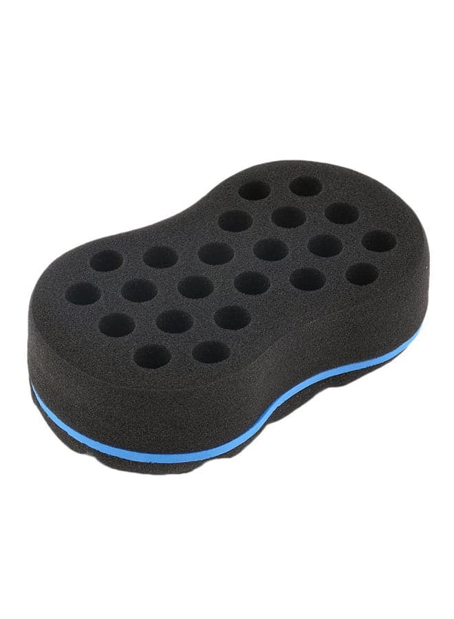 Locking Twist Coil Afro Curl Oval Sponge Blue/Black Styling Accessories (٣)