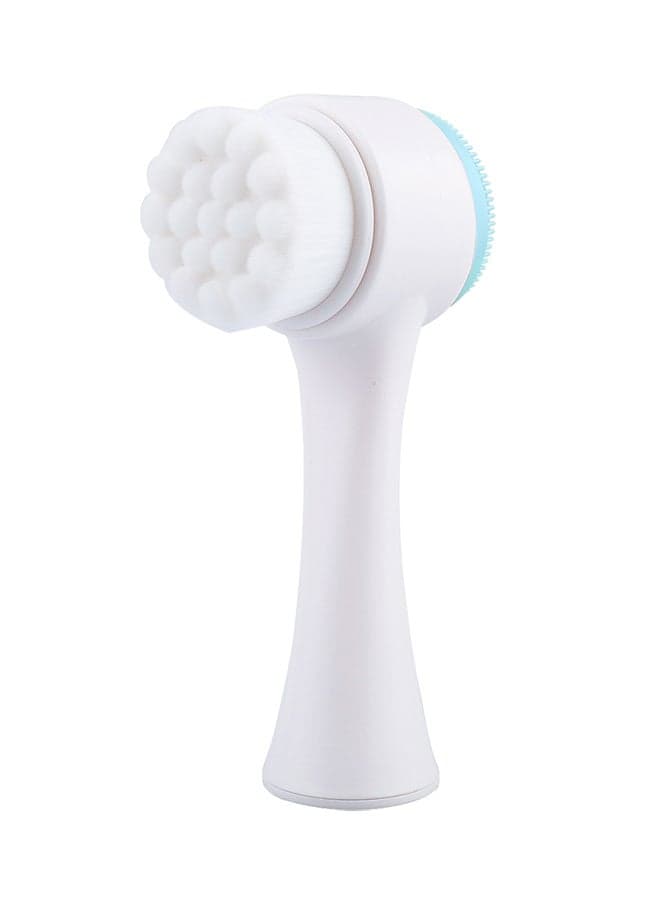 Double Sided Facial Cleansing Brush White/Blue Makeup Tool Cleaners