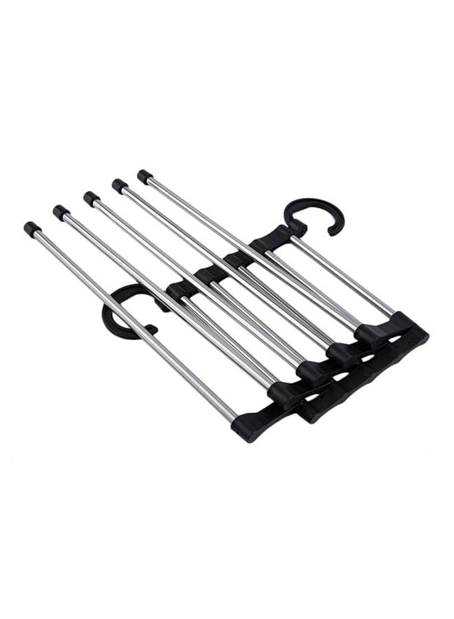 Trouser Pants Rack Hanger Space Saving Silver/Black Closet Clothes Hangers