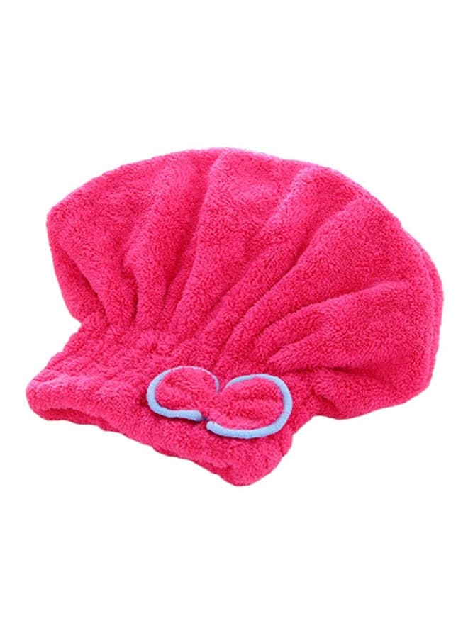 Quick Hair Drying Hat Wrap Cap Red Shower Caps