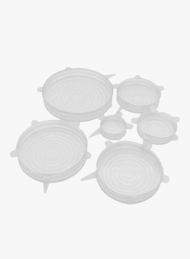 6-Piece Stretchable Silicone Lids Clear 6-Piece (4)