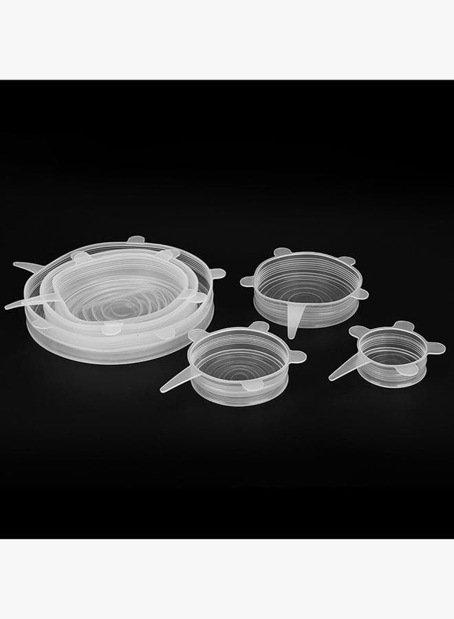 6-Piece Stretchable Silicone Lids Clear 6-Piece (5)