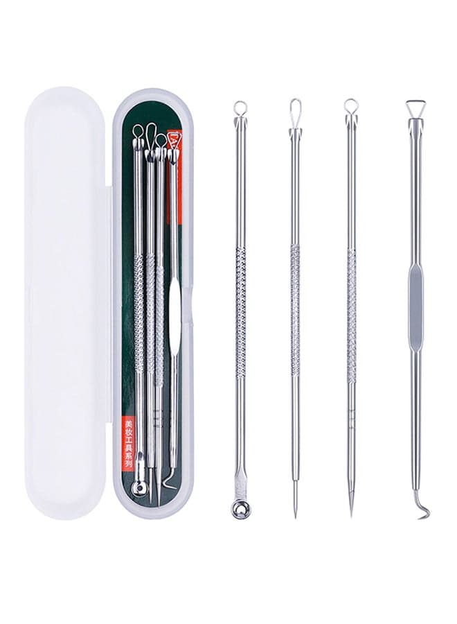 4 Piece Blackhead Removal Tool Set F11-S F11-G Silver 4 Piece Blackhead & Acne Remover