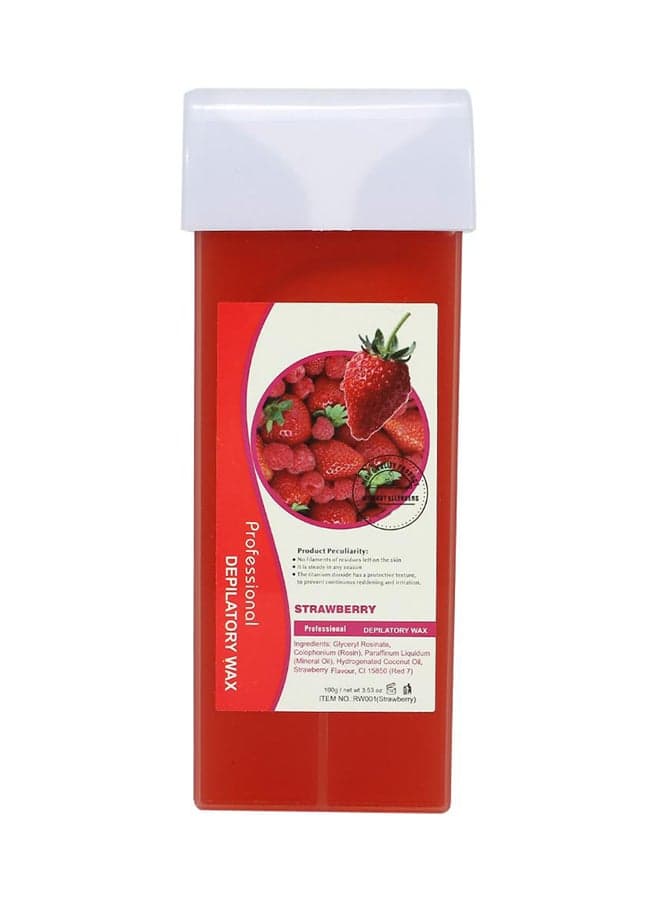 Strawberry Infused Professional Depilatory Wax Red 100grams Waxing