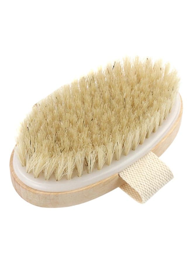 Wooden Bath Shower Brush Beige 12.5 X 6.6 X 4cm Body Brushes