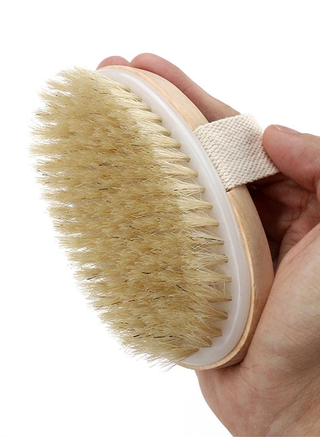 Wooden Bath Shower Brush Beige 12.5 X 6.6 X 4cm (3)