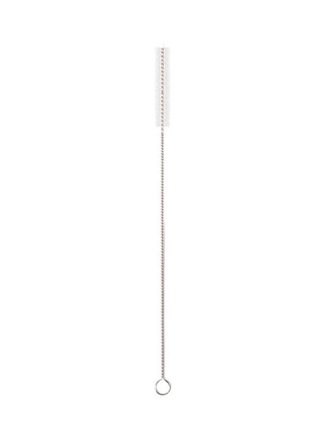 10-Piece Stainless Steel Drinking Straw Set Silver 21.5*0.6 cmcm Kitchen Accessories (٤)
