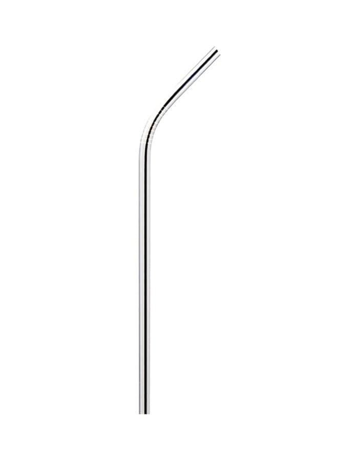 10-Piece Stainless Steel Drinking Straw Set Silver 26.7x0.6centimeter (3)