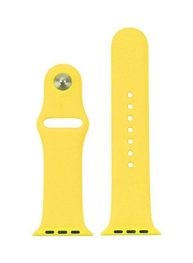 Replacement Sport Watch Band For Apple Watch Series 3/2/1 Yellow Smartwatch Bands