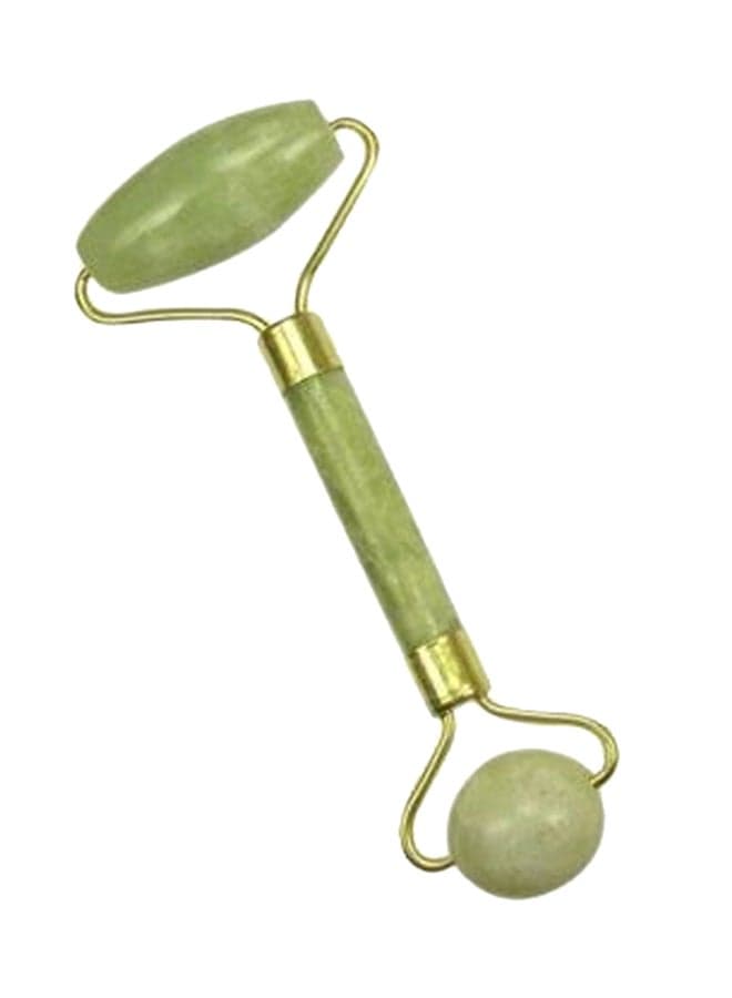 Double Roller Face Massager Green/Gold 135mm