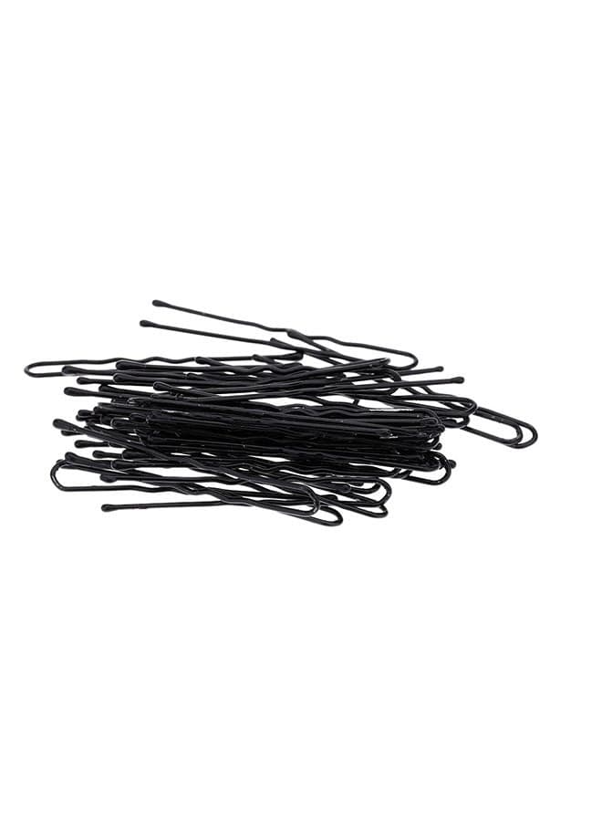 50-Piece Hair Styling Bobby Pin Set Black 4.5cm