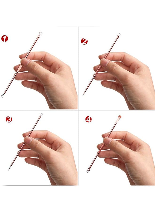 4-Piece Dual Heads Needle Blackhead Remover Multicolor Blackhead & Acne Remover (٣)