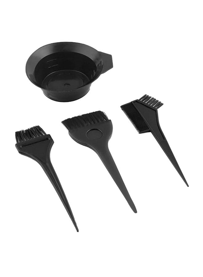 4-Piece Hair Dye Set Black Styling Accessories